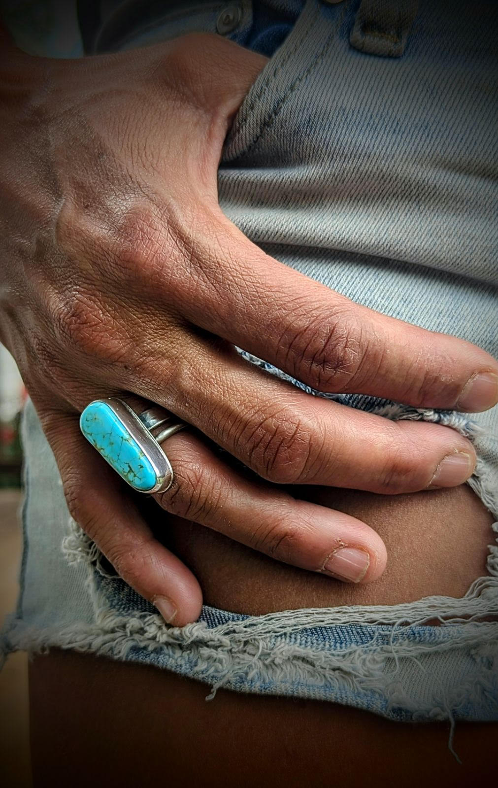 Kingman Turquoise Statement Ring