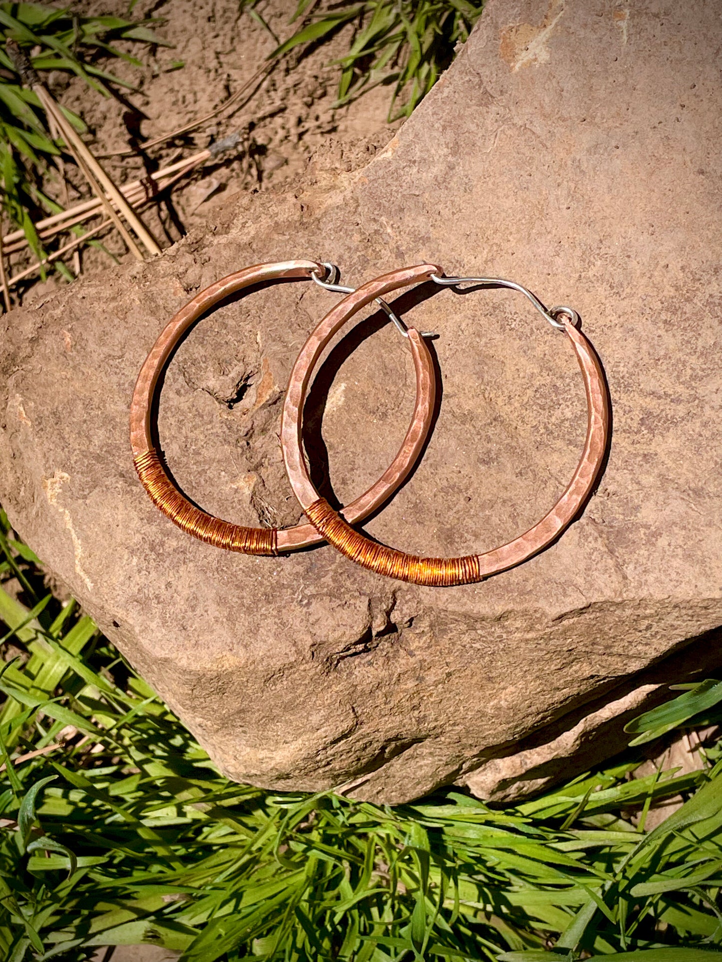 Upcycled Copper Earring Hoops