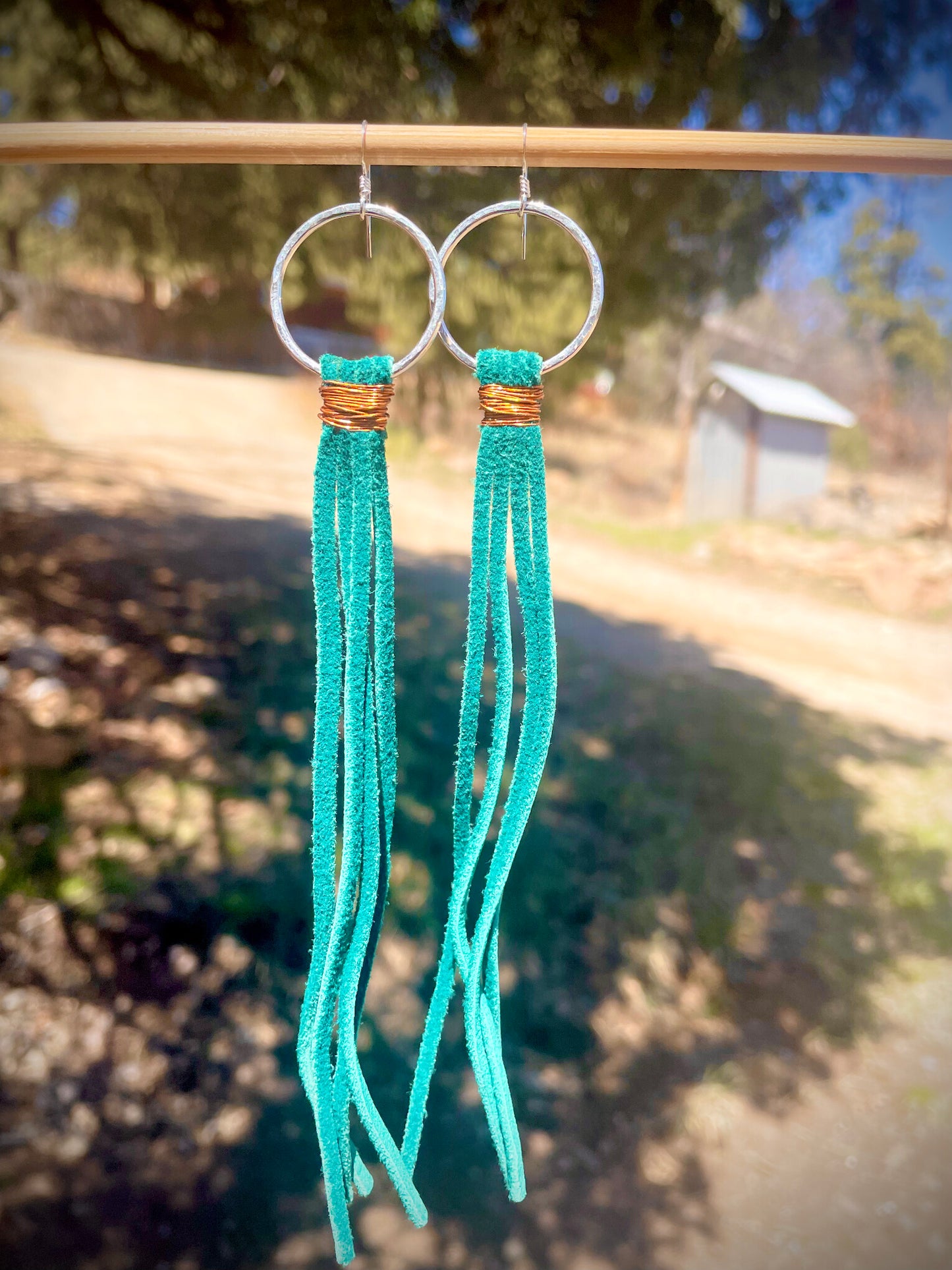 The Kristi: Leather and Sterling Silver Earring