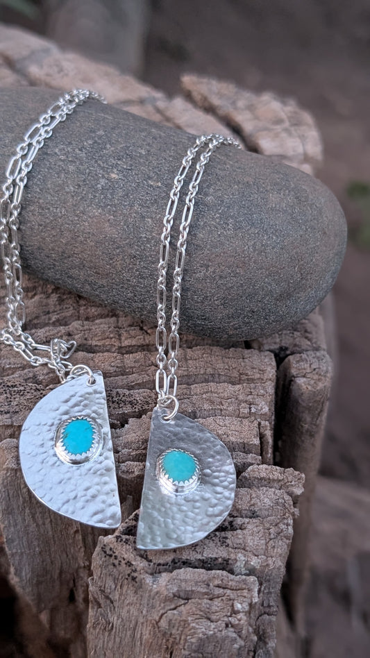 Rose Cut Turquoise Friendship Necklaces