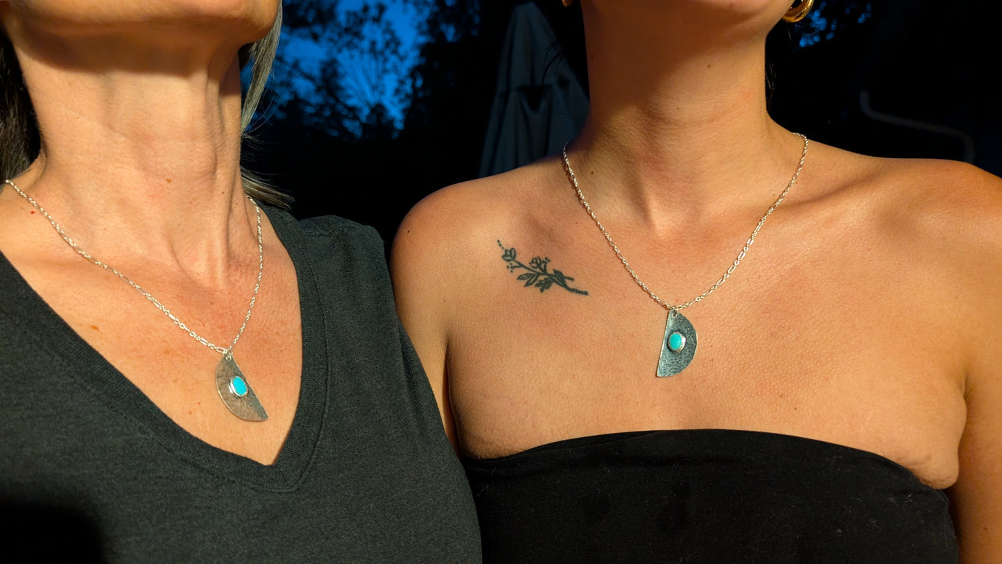 Rose Cut Turquoise Friendship Necklaces