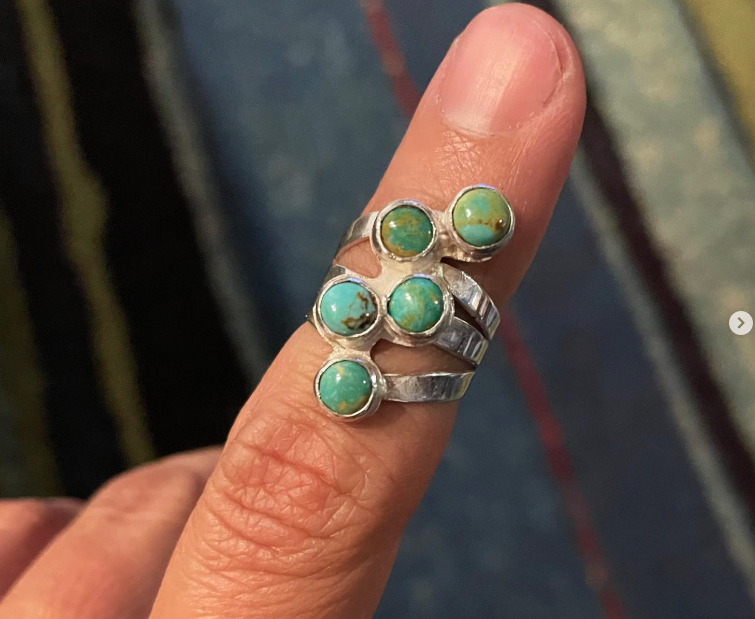 Turquoise Orbit Cluster Ring